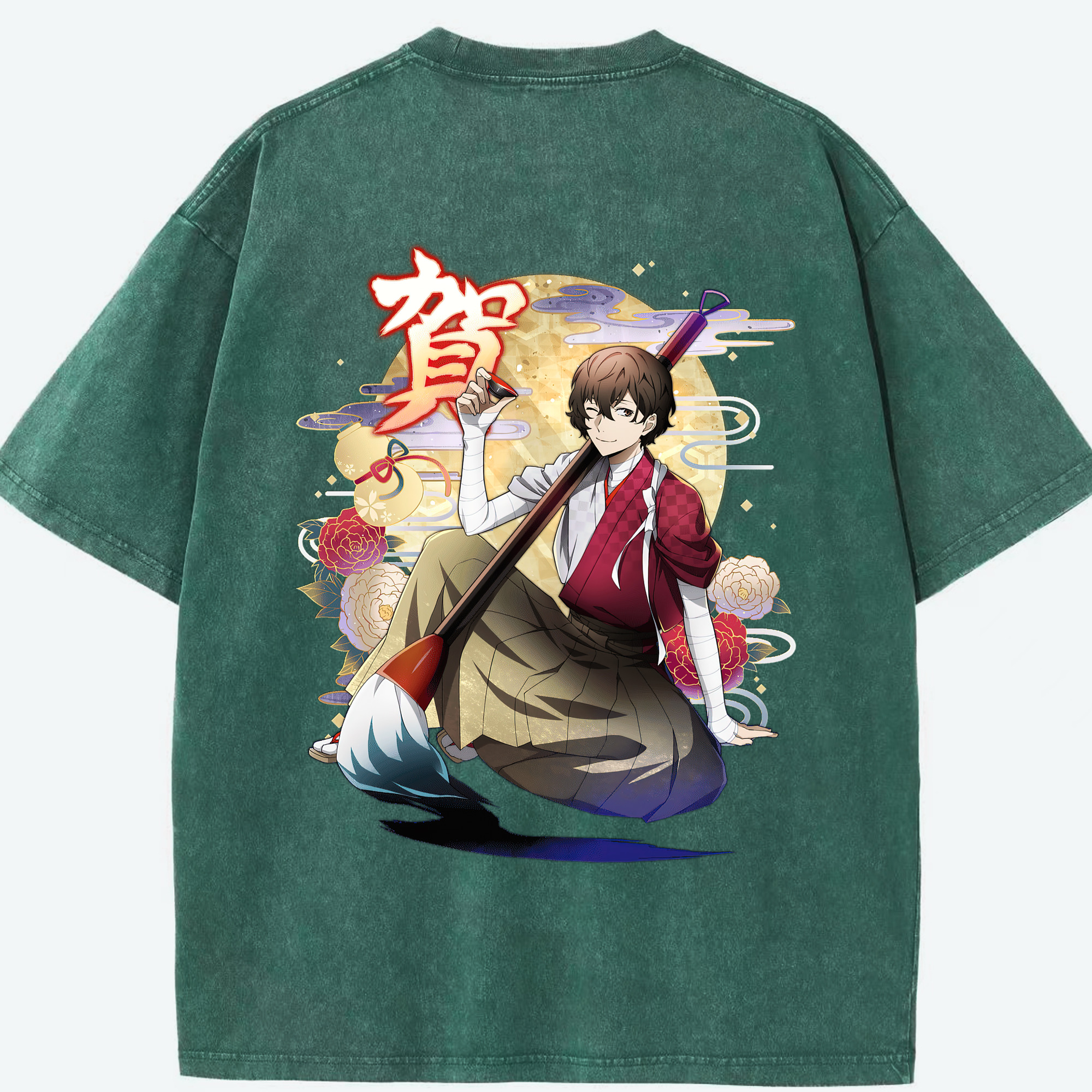 （画像用） 文豪ストレイドッグス Bungo Stray Dogs 綿100% ヴィンテージ風 半袖Tシャツ（背面プリント）